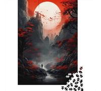 Jigsaw Puzzle for Teenagers 1000 Pieces Misty Mountain Sunset Puzzle for Adults DIY Toys Analysis And Logic Difficult And Challenge 70x50cm/1000pcs
