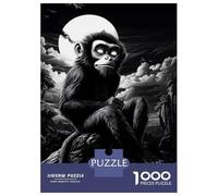 Jigsaw Puzzle for Teenagers 1000 Pieces Monkey Under The Moon Puzzle for Adults Relax Games For Family Fun for Is Ideal As A Gift 38x26cm/1000pcs