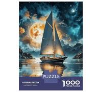 Jigsaw Puzzle for Teenagers 1000 Pieces Moonlit Voyage Jigsaws for Adults Hands-on Game Wall Art Unique Gifts for Birthday And Christmas 52x38cm/1000pcs