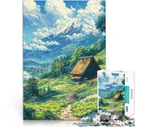 Jigsaw Puzzle for teenagers 1000 Pieces Mountain House Landscape Entspannungsspiele Geeignet für die Schreibtischdekoration52x38cm