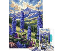 Jigsaw Puzzle for Teenagers 1000 Pieces Mountain Wildflowers Jigsaw Puzzle Hands-on Game Presents for Women for Is Ideal As A Gifts (Size 38x26cm)