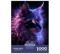 Jigsaw Puzzle for Teenagers 1000 Pieces Mystical Cat(2) Jigsaw for Adults Hands-on Game Analysis And Logic Parent-child Interaction 52x38cm/1000pcs