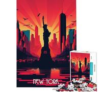 Jigsaw Puzzle for Teenagers 1000 Pieces New York Toys Educational Games Impossible Game Precision Cutting Secret Santa Gifts (Size 38x26cm)
