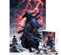 Jigsaw Puzzle for Teenagers 1000 Pieces Ninja Warrior in Stormy Weather 1000 Jigsaw Puzzle Relax Games Great Gifts for Games Improve Memory (50x75cm)