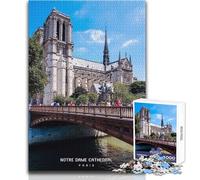 Jigsaw Puzzle for Teenagers 1000 Pieces Notre Dame Cathedral Impossible Game Family Activities Secret Santa Gifts Size 38x52cm