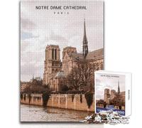 Jigsaw Puzzle for Teenagers 1000 Pieces Notre Dame Cathedral Impossible Game Family Activities Secret Santa Gifts Size 50x75cm
