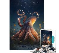 Jigsaw Puzzle for Teenagers 1000 Pieces Octopus Imaginary Toys Educational Games Impossible Game Precision Cutting Secret Santa Gifts (Size 38x52cm)