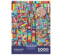 Jigsaw Puzzle for Teenagers 1000 Pieces One World Trade Center NYC Jigsaws for Adults Toy Wall Decor Staycation Kill Time Parent-child Interaction 38x26cm/1000pcs
