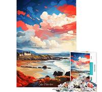 Jigsaw Puzzle for Teenagers 1000 Pieces Outer Hebrides Oil Painting Challenging To Complete For Family Fun Anti-Stress Toys for Ages 14 And over (50x75cm)