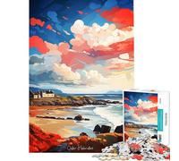 Jigsaw Puzzle for Teenagers 1000 Pieces Outer Hebrides Oil Painting Challenging To Complete For Family Fun Anti-Stress Toys for Ages 14 And over (38x52cm)