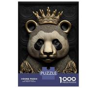 Jigsaw Puzzle for Teenagers 1000 Pieces Panda Gold Relief Deco Jigsaws for Adults Hands-on Game Wall Art Unique Gifts for Birthday And Christmas 52x38cm/1000pcs