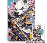 Jigsaw Puzzle for teenagers 1000 Pieces Panda Samurai Quest Pädagogisches Familienspiel Für Paare geeignet38x26cm