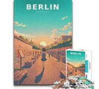 Jigsaw Puzzle for Teenagers 1000 Pieces Pastel Silence at The Berlin Wall Educational Family Game Pattern Assembly Educational Toy (size 50x75cm)