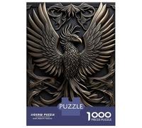 Jigsaw Puzzle for Teenagers 1000 Pieces Phoenix Gold Relief Deco Jigsaws for Adults Hands-on Game Wall Art Unique Gifts for Birthday And Christmas 52x38cm/1000pcs