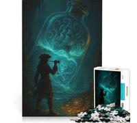 Jigsaw Puzzle for Teenagers 1000 Pieces Pirate's Dream in A Bottle, Toy Wall Decor, Difficult And Challenge, Challenging Game Gifts 38x52cm