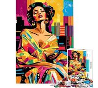 Jigsaw Puzzle for Teenagers 1000 Pieces Pop Art Vision of Adele Bloch-Bauer Jigsaw Puzzle Hands-on Game Presents for Women for Is Ideal As A Gifts (Size 38x26cm)