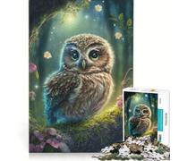 Jigsaw Puzzle for Teenagers 1000 Pieces Pretty Little Owl, Toy Wall Decor, Difficult And Challenge, Challenging Game Gifts 50x75cm