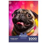 Jigsaw Puzzle for Teenagers 1000 Pieces Pug Fiesta Jigsaws for Adults Hands-on Game Enhance Memory Parent-child Interaction 52x38cm/1000pcs