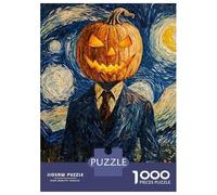Jigsaw Puzzle for Teenagers 1000 Pieces Pumpkin Head in Starry Night Jigsaw for Adults Hands-on Game Analysis And Logic Parent-child Interaction 70x50cm/1000pcs
