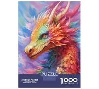 Jigsaw Puzzle for Teenagers 1000 Pieces Rainbow Flower Dragon Jigsaw for Adults Hands-on Game Analysis And Logic Parent-child Interaction 70x50cm/1000pcs