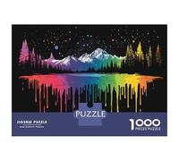 Jigsaw Puzzle for Teenagers 1000 Pieces Rainbow Mountain Reflections Jigsaws for Adults Toy Wall Decor Staycation Kill Time Parent-child Interaction 38x26cm/1000pcs
