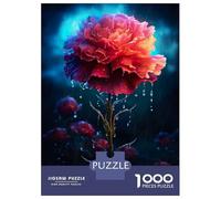 Jigsaw Puzzle for Teenagers 1000 Pieces Rainy Carnation Flower Adult Puzzles Toy Wall Decor But Fun And Humorous for Is Ideal As A Gift 38x26cm/1000pcs