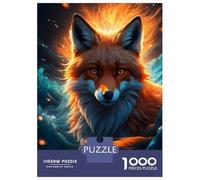 Jigsaw Puzzle for Teenagers 1000 Pieces Red Fox Amidst The Waves Jigsaws for Adults Hands-on Game Wall Art Unique Gifts for Birthday And Christmas 52x38cm/1000pcs