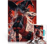 Jigsaw Puzzle for teenagers 1000 Pieces Red-Haired Witch Denksportaufgabe für Tolles Geschenk für Spiele75x50cm
