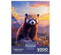 Jigsaw Puzzle for Teenagers 1000 Pieces Red Panda Sunset Beauty-1 Jigsaw for Adults Hands-on Game Analysis And Logic Parent-child Interaction 38x26cm/1000pcs