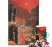 Jigsaw Puzzle for Teenagers 1000 Pieces Red River Canyon Toy Wall Decor Difficult And Challenge Challenging Game Gifts 38x52cm