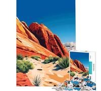 Jigsaw Puzzle for Teenagers 1000 Pieces Red Rock Canyon Nevada Best Art Relax Games Toy Intellectual Game Gifts for Women Men A Work of Art (Size 38x52cm)