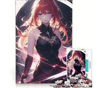 Jigsaw Puzzle for Teenagers 1000 Pieces Redhaired Anime Girl Toy Wall Decor Difficult And Challenge Challenging Game Gifts 50x75cm