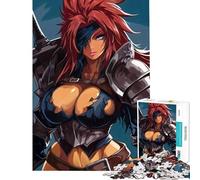 Jigsaw Puzzle for Teenagers 1000 Pieces Redhead Hot Warrior Maiden Help The Brain Exercise Difficult Challenge Family Game Suitable for Ages 14 And Up (38x26cm)