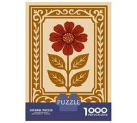 Jigsaw Puzzle for Teenagers 1000 Pieces Retro Floral Illustration Jigsaws for Adults Hands-on Game Enhance Memory Parent-child Interaction 38x26cm/1000pcs