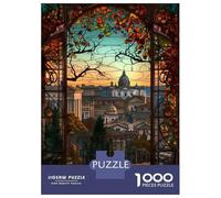 Jigsaw Puzzle for Teenagers 1000 Pieces Romes Twilight View Adult Jigsaw Relaxing Games Home Decoration Unique Gifts for Birthday And Christmas 38x26cm/1000pcs