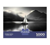 Jigsaw Puzzle for Teenagers 1000 Pieces Sailboat on Calm Lake Jigsaw Puzzle Relax Games Difficult Hard Difficult And Challenge 38x26cm/1000pcs