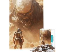 Jigsaw Puzzle for Teenagers 1000 Pieces Sand Monster Attack Fun Activities at Home Improve Memory Relaxing Games for Ages 14 And over (38X52cm)