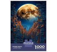 Jigsaw Puzzle for Teenagers 1000 Pieces Santas Flight Through Forest Jigsaw for Adults Hands-on Game Analysis And Logic Parent-child Interaction 38x26cm/1000pcs