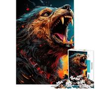 Jigsaw Puzzle for Teenagers 1000 Pieces Savage Wolf Jigsaw Puzzle Hands-on Game Presents for Women for Is Ideal As A Gifts (Size 38x26cm)