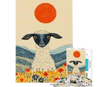 Jigsaw Puzzle for Teenagers 1000 Pieces Sheep in A Field Fun Activities at Home Improve Memory Relaxing Games for Ages 14 And over (38X26cm)