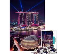 Jigsaw Puzzle for Teenagers 1000 Pieces Singapore Jigsaw Puzzle Relaxing Games Staycation Kill Time for Is Ideal As A Gifts (Size 38x26cm)