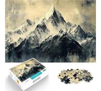 Jigsaw Puzzle for teenagers 1000 Pieces Snowy Mountain Range Familienspaß Lustige Aktivitäten für zu Hause, Geburtstagsgeschenk, Reisegeschenk,52x38cm