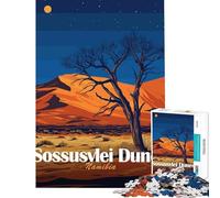 Jigsaw Puzzle for Teenagers 1000 Pieces Sossusvlei Dunes, Namibia Landscape Art Practical Game Challenging Game Toys Gifts Ideas Precision Cutting (Size 38x26cm)