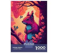 Jigsaw Puzzle for Teenagers 1000 Pieces Squirrel Drawn Jigsaws for Adults Hands-on Game Wall Art Unique Gifts for Birthday And Christmas 70x50cm/1000pcs