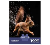 Jigsaw Puzzle for Teenagers 1000 Pieces Squirrel Through Raindrops Puzzle for Adults DIY Toys Analysis And Logic Difficult And Challenge 38x26cm/1000pcs