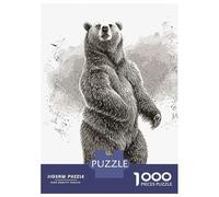 Jigsaw Puzzle for Teenagers 1000 Pieces Standing Bear Drawing Jigsaws for Adults Hands-on Game Wall Art Unique Gifts for Birthday And Christmas 70x50cm/1000pcs