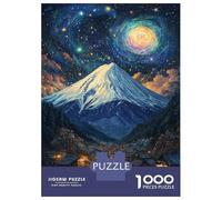 Jigsaw Puzzle for Teenagers 1000 Pieces Starry Mountain Glow Jigsaw for Adults Hands-on Game Analysis And Logic Parent-child Interaction 52x38cm/1000pcs