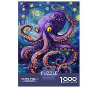 Jigsaw Puzzle for Teenagers 1000 Pieces Starry Octopus Jigsaws for Adults Toy Wall Decor Staycation Kill Time Parent-child Interaction 52x38cm/1000pcs