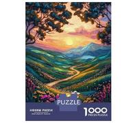 Jigsaw Puzzle for Teenagers 1000 Pieces Sunset Mountain Path Adult Puzzles Toy Wall Decor But Fun And Humorous for Is Ideal As A Gift 38x26cm/1000pcs