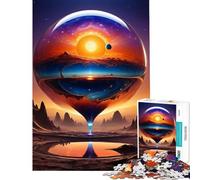 Jigsaw Puzzle for Teenagers 1000 Pieces Sunset on Unknown Planet Practical Game Toys Educational Games Gifts Ideas Tough Challenge (Size 38x26cm)